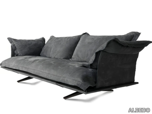 MODEL - 3 seater sled base leather sofa _ ALBEDO