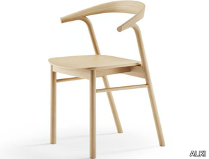 MAKIL - Oak chair with armrests _ ALKI