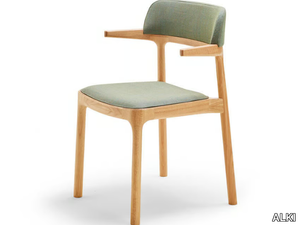 ORRIA - Stackable wooden chair with integrated cushion _ ALKI