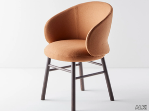 POTTOLO - Upholstered fabric chair with armrests _ ALKI