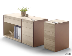 HELDU - Modular wooden office drawer unit with lock _ ALKI