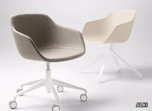 KUSKOA BI - Fabric chair with castors with 5-spoke base _ ALKI