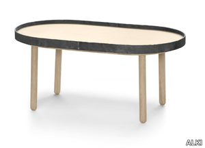 EGON - Oval wooden coffee table _ ALKI