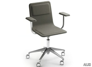 LAIA - Office chair with armrests with 5-Spoke base _ ALKI