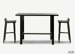 EMEA - Rectangular oak high table _ ALKI