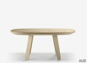 TRIKU - Extending oval oak table _ ALKI