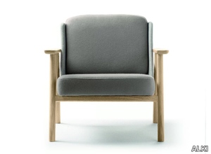 LASAI - Upholstered fabric easy chair with armrests _ ALKI