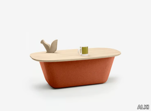 LASAI - Oak coffee table with integrated magazine rack _ ALKI