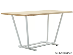 PALOALTO - Steel and wood high table _ ALMA DESIGN