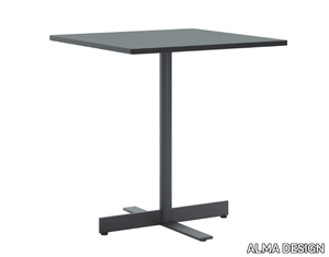 PEOPLE - Square steel table with 4-star base _ ALMA DESIGN