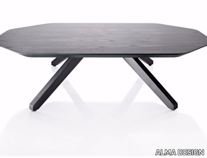 X TABLE - Low wood veneer coffee table _ ALMA DESIGN