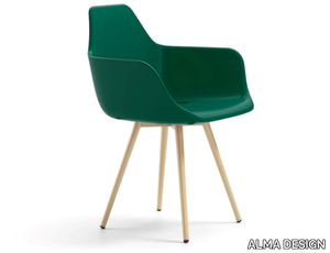 Y CONE - Polyethylene chair with armrests _ ALMA DESIGN