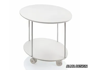 AMARCORD - Oval coffee table with castors _ ALMA DESIGN