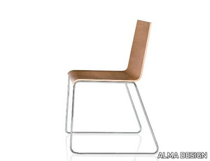CASABLANCA - Sled base wooden chair _ ALMA DESIGN