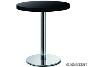 PRISCILLA - Round melamine-faced chipboard table _ ALMA DESIGN