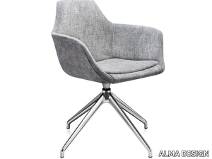 Y WORK - Swivel trestle-based fabric chair _ ALMA DESIGN