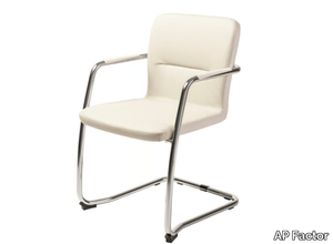 ALASKA - Cantilever leather chair with armrests _ AP Factor