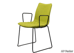 NEBRASKA - Sled base fabric chair with armrests _ AP Factor