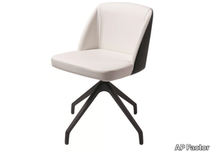 AUSTIN - Swivel upholstered trestle-based fabric chair _ AP Factor