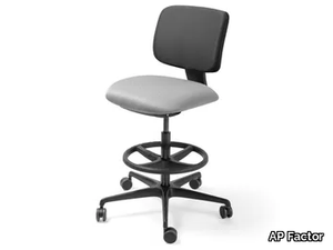 MALIBÙ - Height-adjustable office stool with castors with 5-Spoke base _ AP Factor