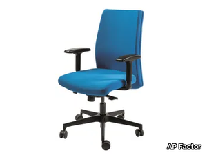 MISSISSIPPI - Height-adjustable fabric office chair with armrests with 5-Spoke base _ AP Factor