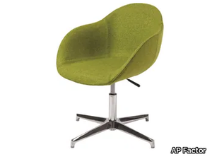 PHILADELPHIA - With 4-spoke base fabric reception chair with armrests _ AP Factor