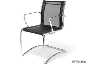 LOUISIANA NET - Cantilever mesh chair with armrests _ AP Factor