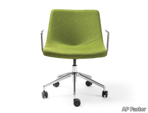 MAINE - Swivel fabric office chair with armrests with 5-Spoke base _ AP Factor