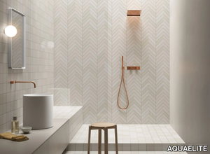 MINIMAL - Wall-mounted 2-spray overhead shower _ AQUAELITE