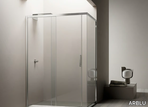 VIRGO - Shower enclosure with a sliding door and a fixed side _ ARBLU