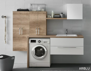 DRESS 1 - Wall-mounted laundry room cabinet for washing machine _ ARBLU