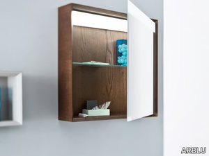 KIKKO - Wall-mounted square mirror with cabinet _ ARBLU