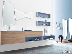 LINEÒ - Wall-mounted vanity unit with drawers _ ARBLU