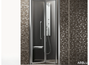 TIME - Niche accessible shower with folding door _ ARBLU