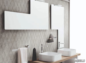 TRIS - Wall-mounted bathroom mirror with integrated lighting _ ARBLU