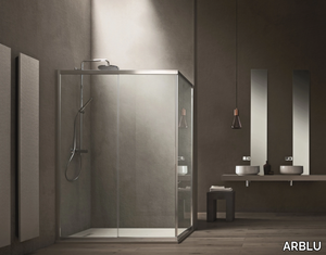 VEGA - Corner shower cabin with sliding door _ ARBLU