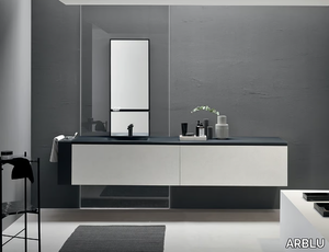 DRESS - Wall-mounted vanity unit with integrated washbasin _ ARBLU