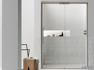 FILO - Niche glass shower cabin with sliding door _ ARBLU