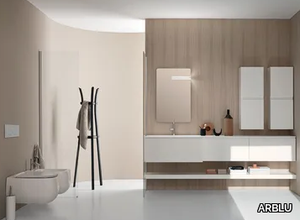 HITO - Single wall-mounted vanity unit with integrated washbasin _ ARBLU