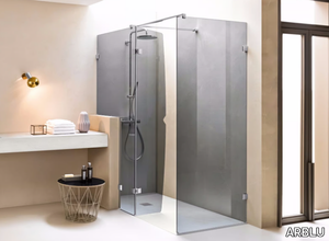 SEPARET ELITE - Corner glass and aluminium shower cabin with hinged door _ ARBLU