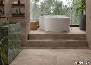 TWIN.S - DOVE - Rectified porcelain stoneware wall/floor slabs with concrete effect _ ARIOSTEA