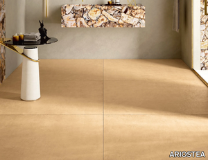 BALANCE - OCHRE - Porcelain stoneware wall/floor slabs with resin effect _ ARIOSTEA