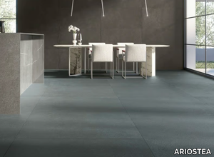 BALANCE - AZURE - Porcelain stoneware wall/floor slabs with resin effect _ ARIOSTEA