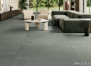 BALANCE - CHESTER GREEN - Porcelain stoneware wall/floor slabs with resin effect _ ARIOSTEA