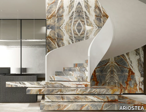 ULTRA MARMI - BLUE TEMPEST - Porcelain stoneware wall/floor slabs with marble effect _ ARIOSTEA