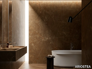 ULTRA MARMI - PULPIS BRONZE - Porcelain stoneware wall/floor slabs with marble effect _ ARIOSTEA