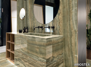 ULTRA ONICI - GREEN ONYX VEIN CUT - Porcelain stoneware wall/floor tiles with marble effect _ ARIOSTEA