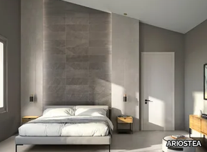 BASALTO MORO ACTIVE - Indoor porcelain stoneware wall tiles with stone effect _ ARIOSTEA