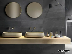 BASALTO NERO ACTIVE - Indoor porcelain stoneware wall tiles with stone effect _ ARIOSTEA