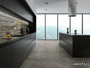 GREY CLAY - Indoor porcelain stoneware wall/floor tiles with concrete effect _ ARIOSTEA